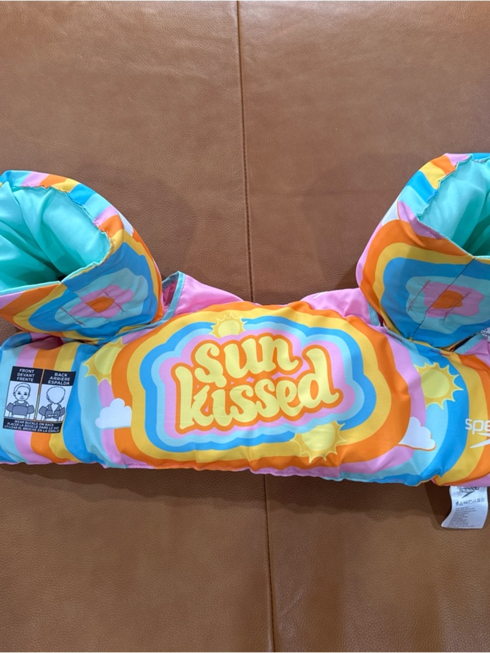 Speedo Kids Swim Flotation Vest Level 70 Buoyancy Aid Rainbow Sun Kissed - Picture 2 of 7